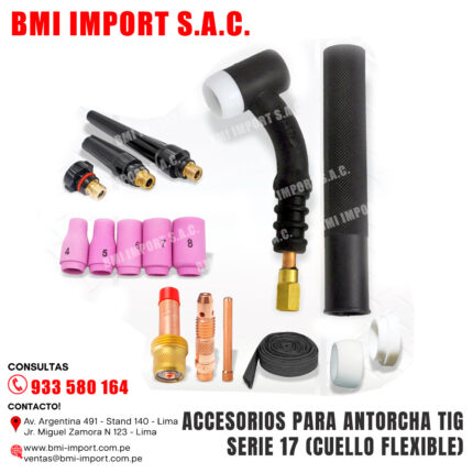 ACCESORIOS PARA ANTORCHA TIG SERIE 17 (CUELLO FLEXIBLE)