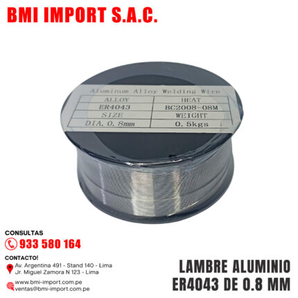 ALAMBRE ALUMINIO ER4043 DE 0.8 MM