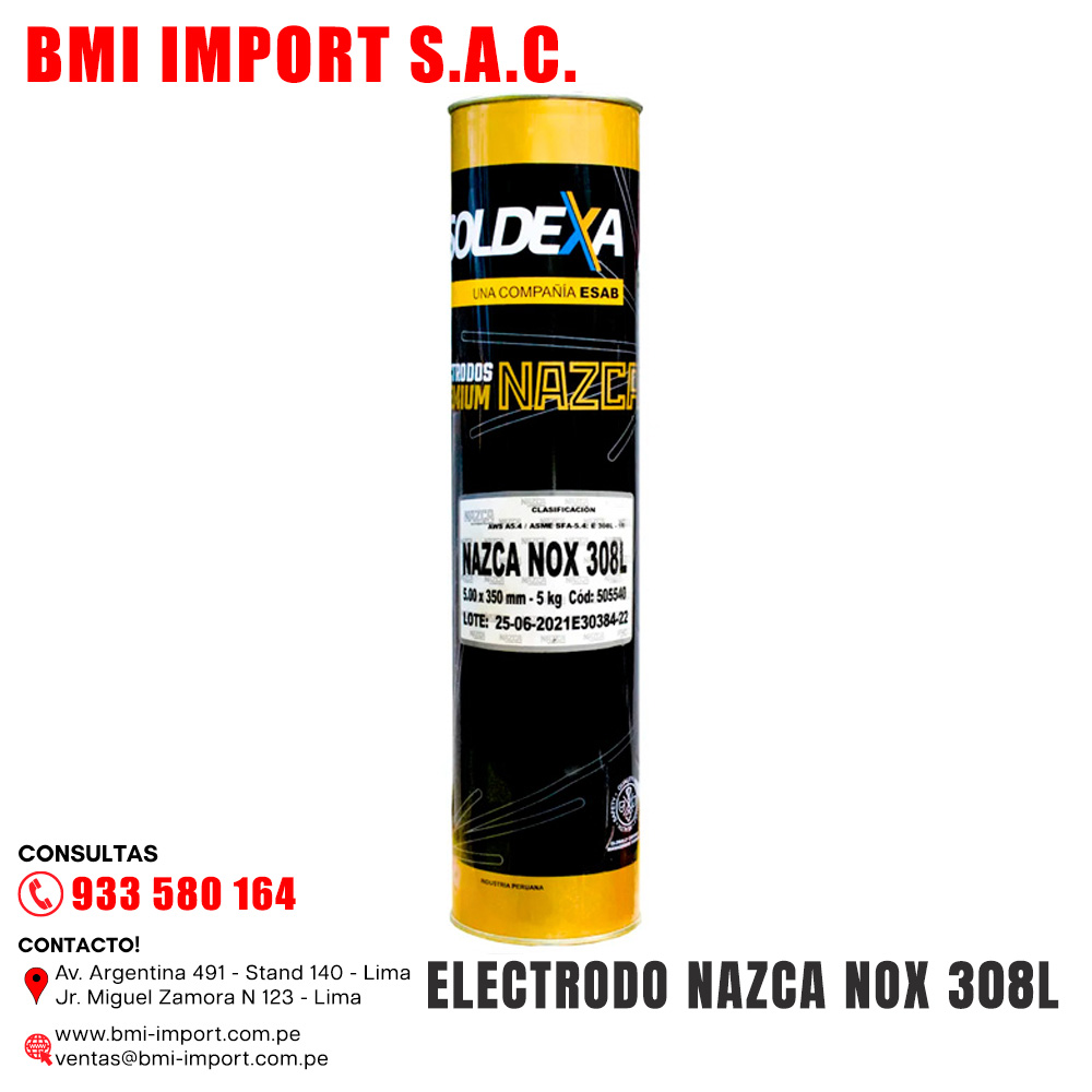 ELECTRODO NAZCA NOX 308L ELECTRODO NAZCA NOX 308L
