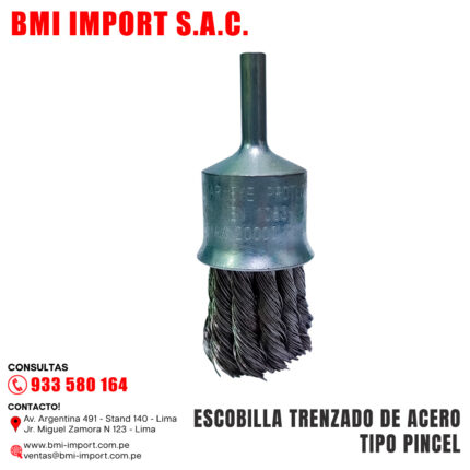 ESCOBILLA TRENZADO DE ACERO TIPO PINCEL