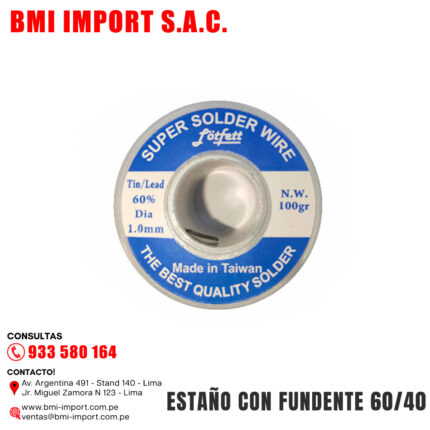 ESTAÑO CON FUNDENTE 60/40