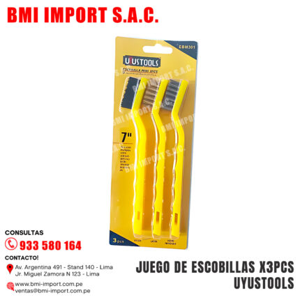 JUEGO DE ESCOBILLAS X3PCS UYUSTOOLS