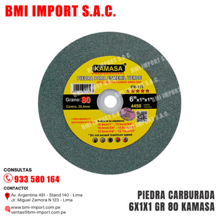 PIEDRA CARBURADA 6X1X1 GR 80 KAMASA
