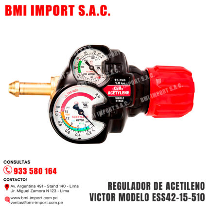REGULADOR DE ACETILENO VICTOR MODELO ESS42-15-510