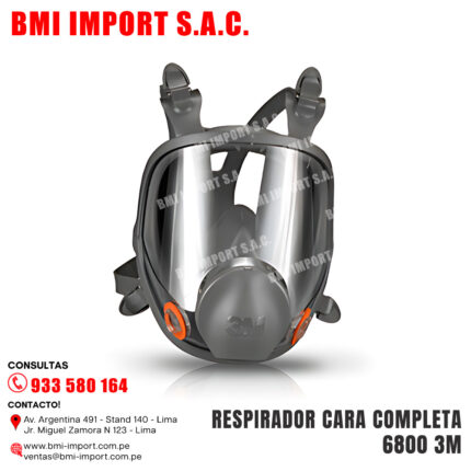 RESPIRADOR CARA COMPLETA 6800 3M