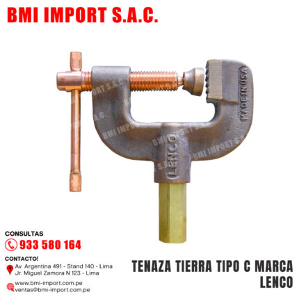 TENAZA TIERRA TIPO C MARCA LENCO