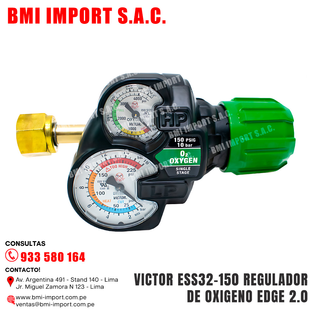 VICTOR ESS32-150 REGULADOR DE OXIGENO EDGE 2.0 VICTOR ESS32-150 REGULADOR DE OXIGENO EDGE 2.0
