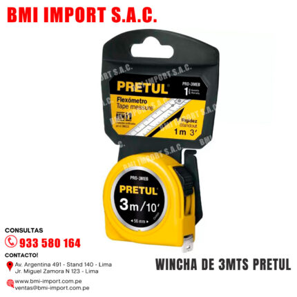 WINCHA DE 3MTS PRETUL